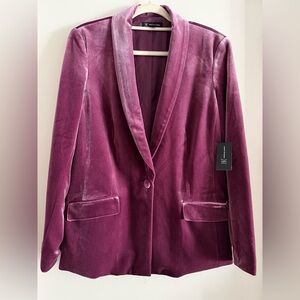 INC International Concepts Velvet Blazer in Purple/Lavender